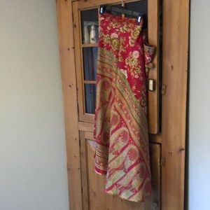 Reversible wrap skirt